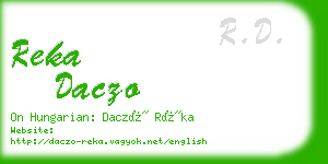 reka daczo business card